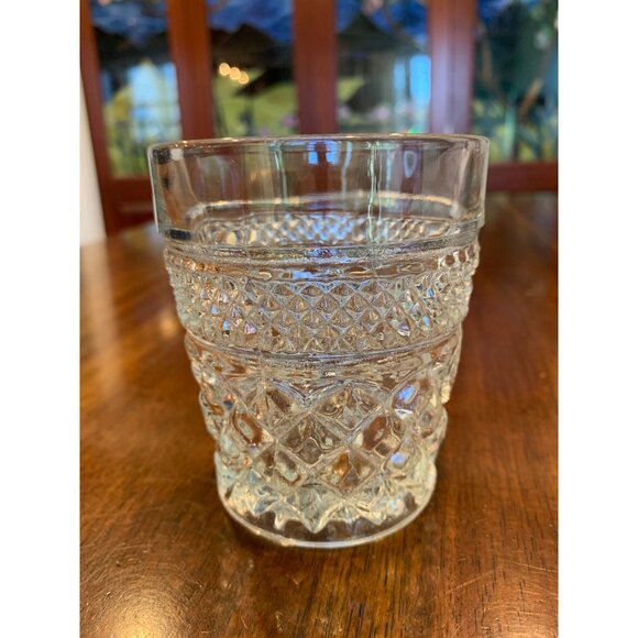 Anchor Hocking Wexford Diamond Cut Lowball Glasses. - Picture 6 of 6
